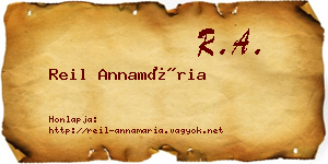 Reil Annamária névjegykártya